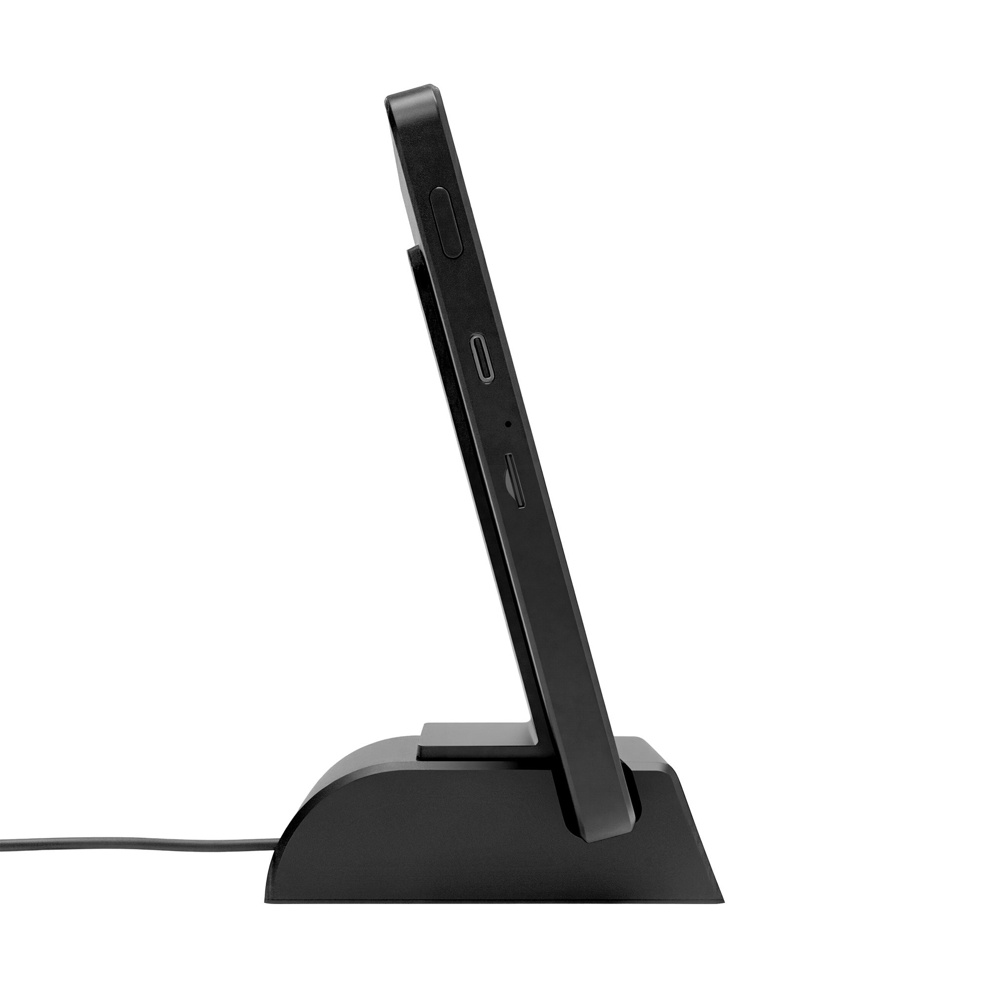 Cyfrowa ramka do telefonu z aplikacją Frameo - stojak, porty USB-C, gniazdo słuchawek