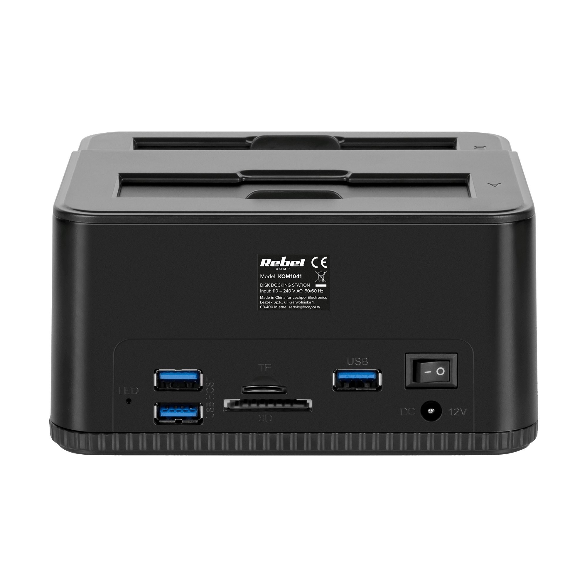 Stacja dokująca dysków HDD/SSD USB 3.0 z funkcją klonowania i HUB-a Rebel Comp KOM1041