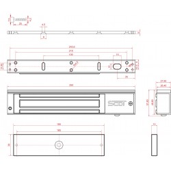 Zwora elektromagnetyczna 280kg z sygnal.