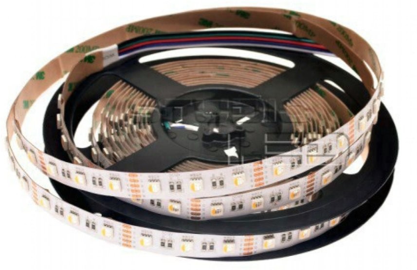 Taśma LED RGBW 5m Taśma LED RGBW CW 5050 60D/m 12V 5m - rolka LEDów montowana na taśmie z klejem 3M