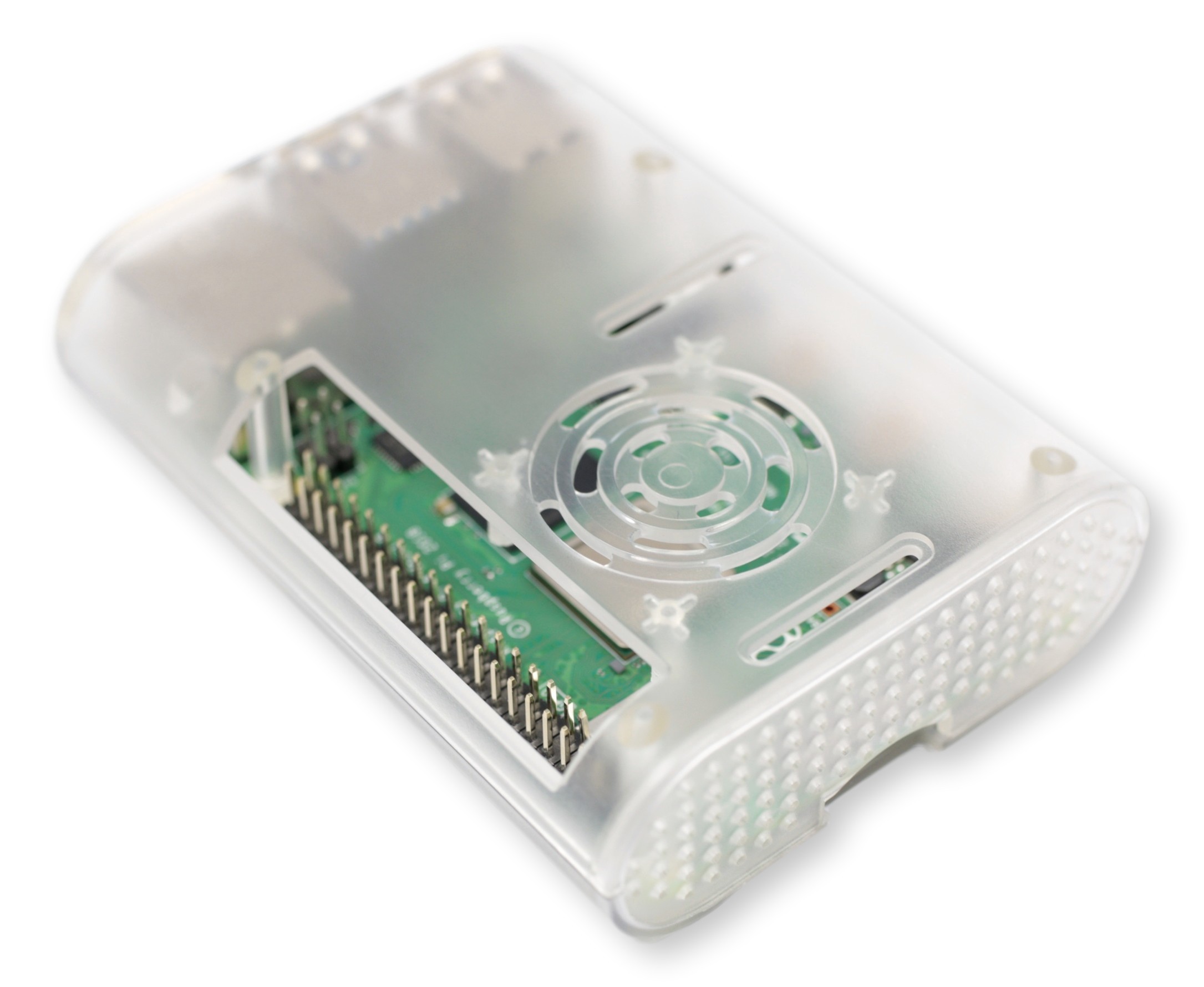 Obudowa RPi4 ABS A6/N2 Raspberry Pi 4 ABS obudowa z zieloną płytą główną i wentylatorem