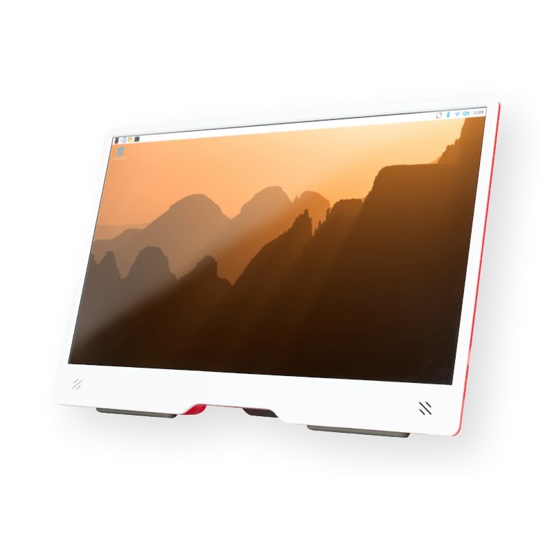 Raspberry Pi Monitor 15,6 Full HD IPS HDMI czerwono-biały