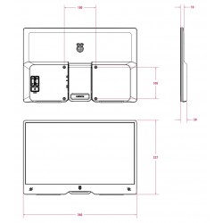 Raspberry Pi Monitor 15,6 Full HD IPS HDMI czerwono-biały