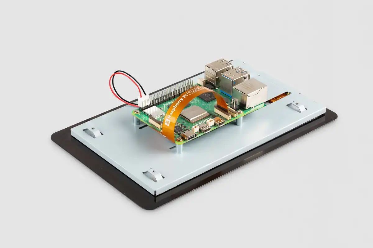 Raspberry Pi Touch Display 2 Moduł Raspberry Pi Touch zintegrowany z płytką główną Raspberry Pi, wysokiej rozdzielczości ekran dotykowy 7"