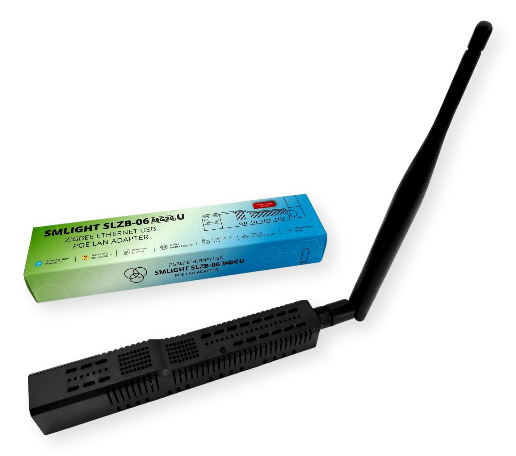 SMLIGHT SLZB-06Mg26U - Koordynator Zigbee SMLIGHT SLZB-06Mg26U - adapter USB z anteną, koordynator Zigbee do połączenia sieciowego