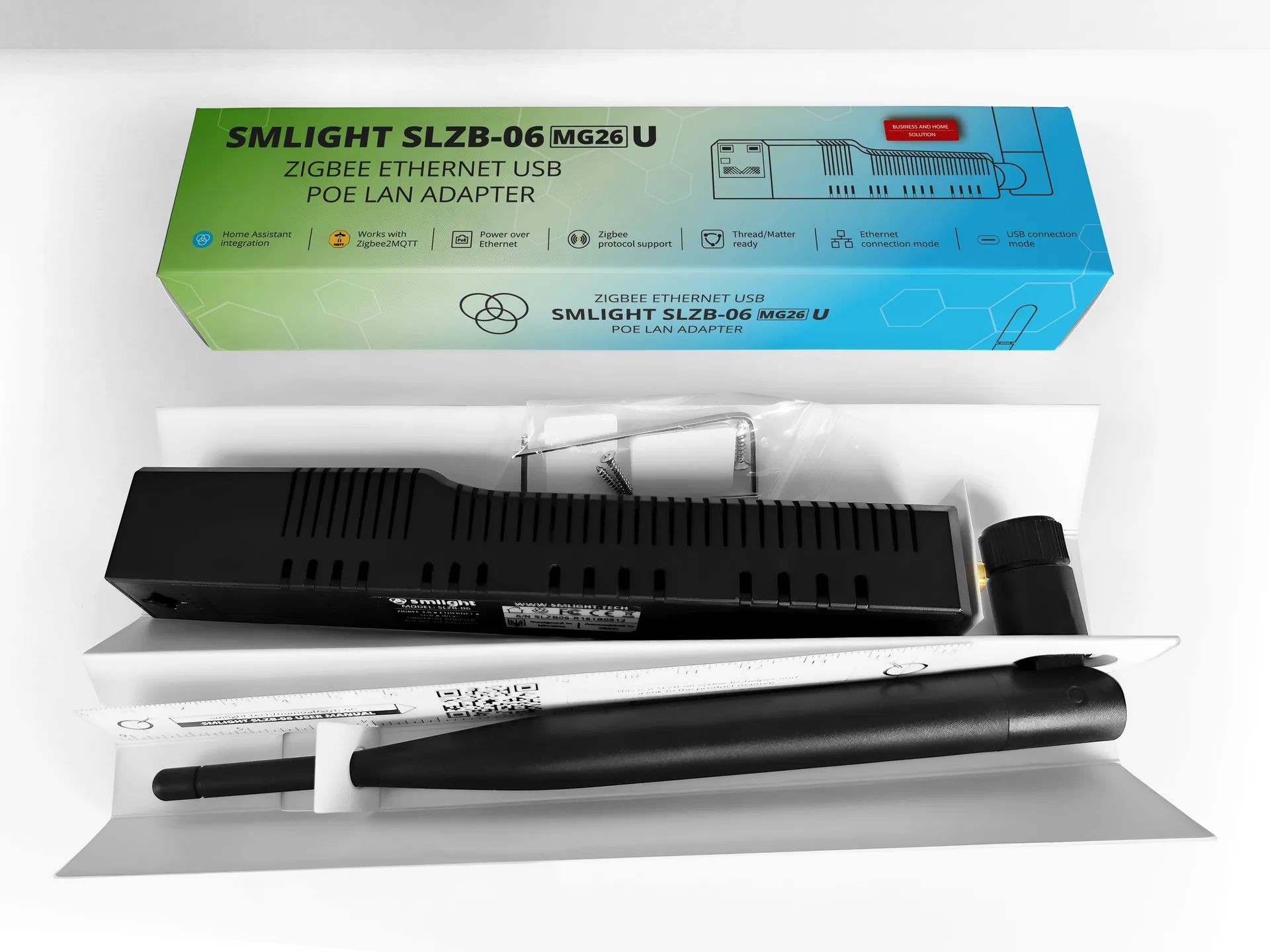 SMLIGHT SLZB-06Mg26U - adapter sieciowy SMLIGHT SLZB-06Mg26U Koordynator sieciowy Zigbee USB LAN PoE
