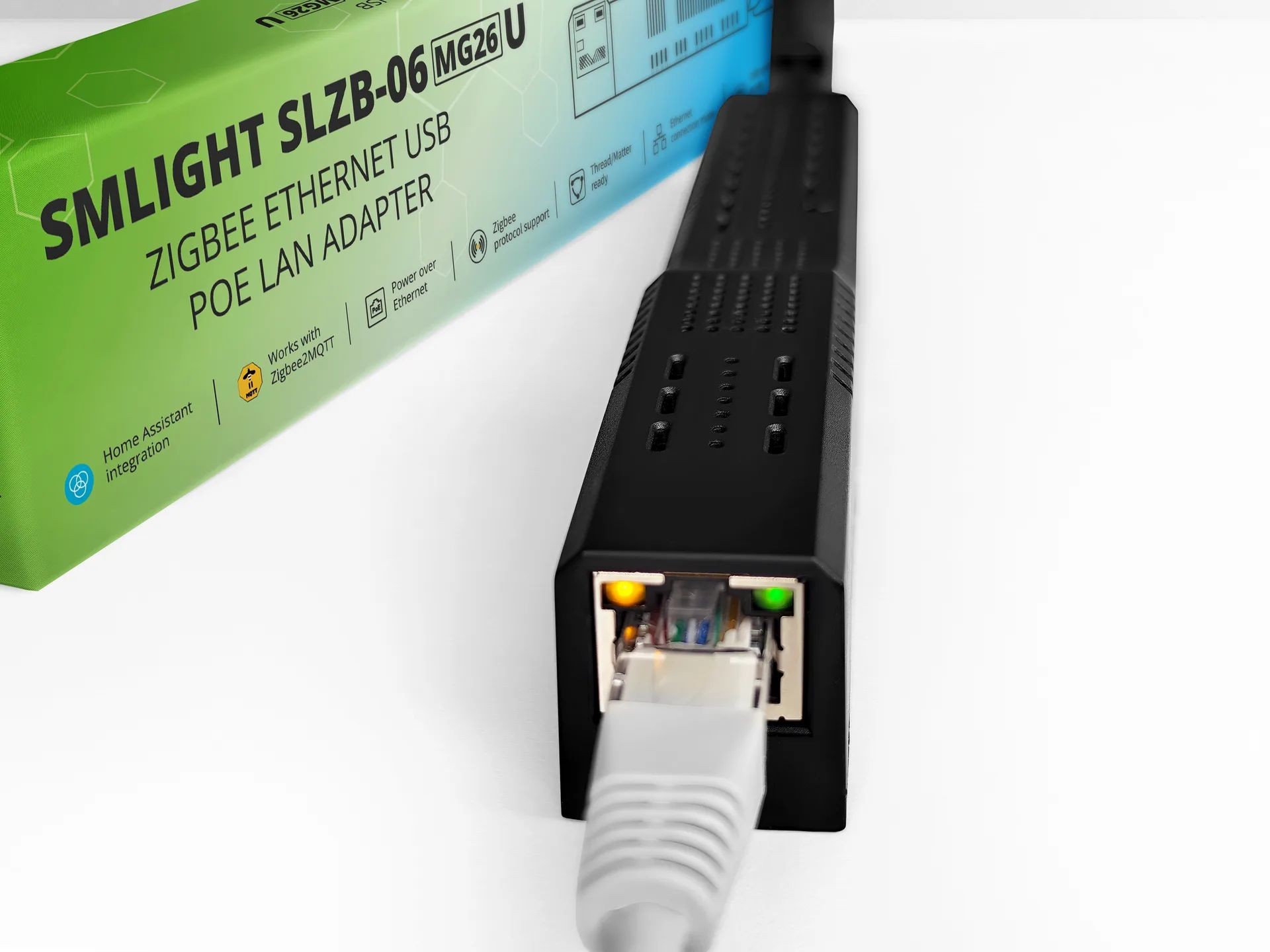 SMLIGHT SLZB-06Mg26U - Koordynator Zigbee SMLIGHT SLZB-06Mg26U Koordynator Zigbee USB LAN PoE włączony z migającymi światłami