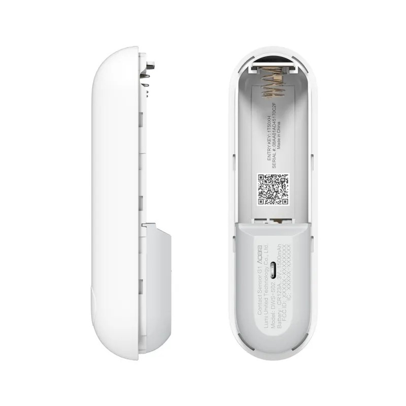 Aqara DW-S02D czujnik do drzwi Czujnik do okien i drzwi Aqara Door & Window Sensor P2 - biały cylindryczny sensor kontaktowy DWS-502