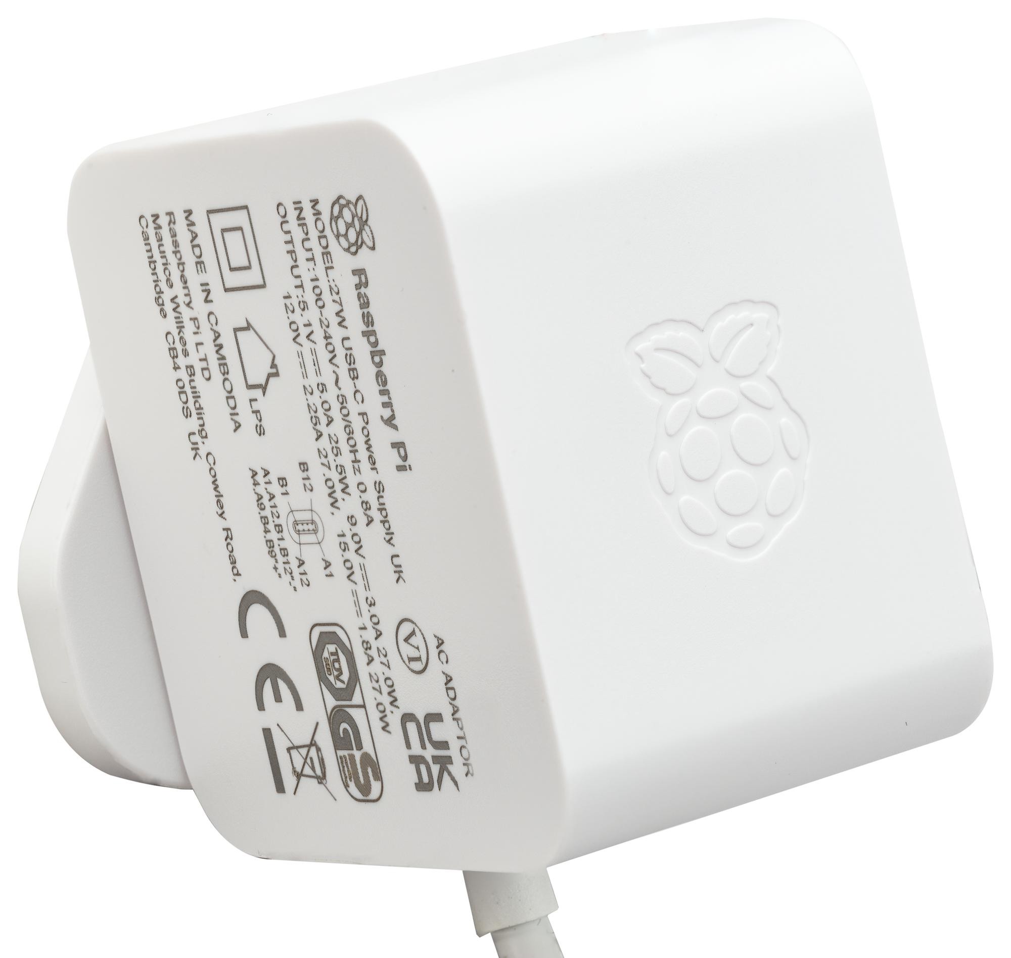 Zasilacz USB-C Raspberry Pi - kompatybilny z Raspberry Pi 5, wyjście 5.1V/3.0A