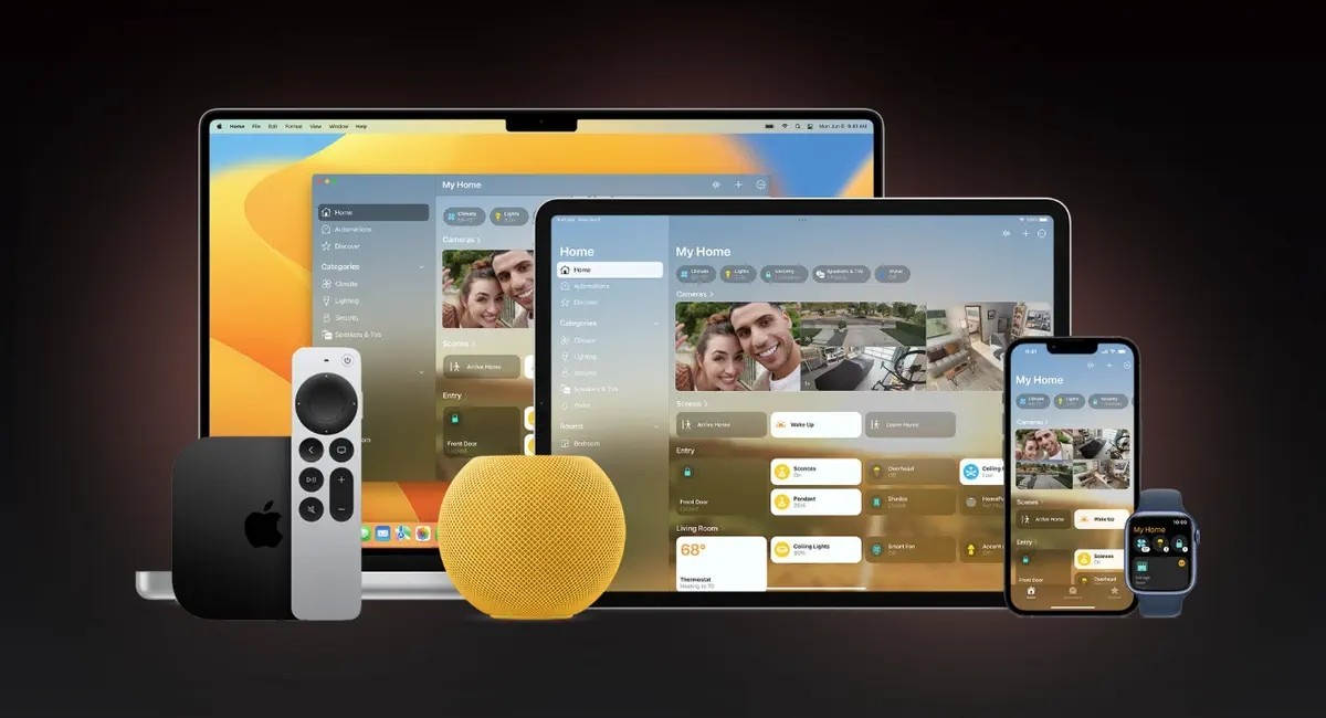 Aqara Smart Video Doorbell G4 - zarządzanie domem z Apple Homekit Wideodomofon Aqara Smart Video Doorbell G4 Czarny - interfejs aplikacji My Home na urządzeniach Apple