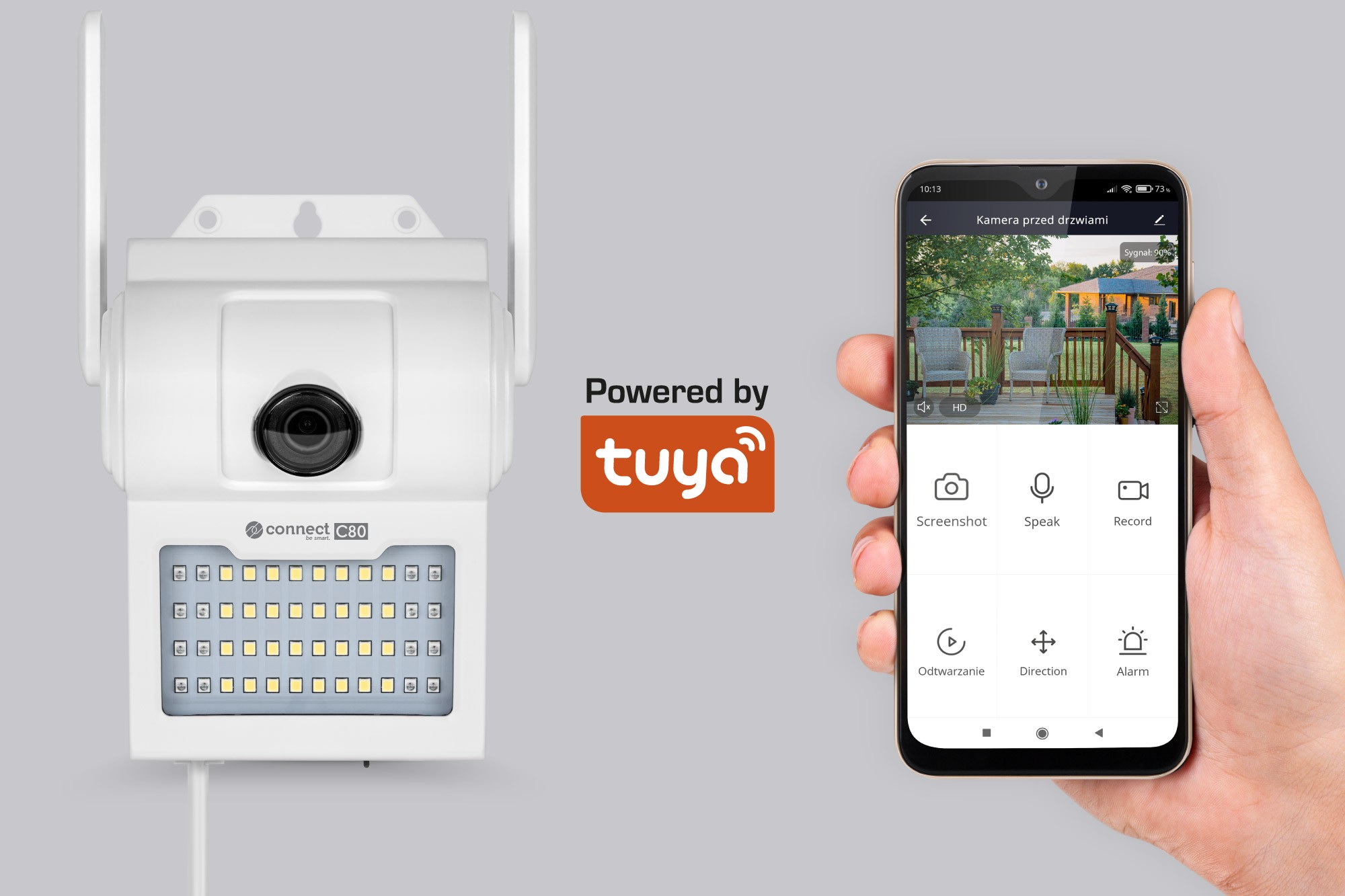 Connect C80 kamera CCTV z aplikacją Kamera Wi-Fi zewnętrzna Connect C80 Tuya - monitorowanie, nagrywanie i komunikacja