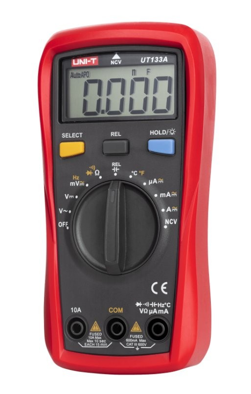 Uni-T UT133A multimetr Uni-T UT133A multimetr cyfrowy z wyświetlaczem LCD i przyciskami sterującymi