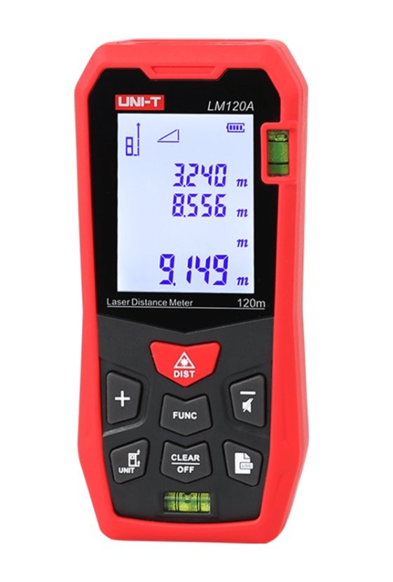 Miernik laserowy Uni-T LM120A do pomiaru odległości o maksymalnej 120m