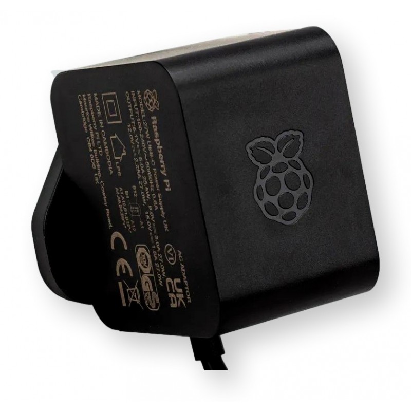 Raspberry Pi 5 Zasilacz Oryginalny USB-C 27W Czarny