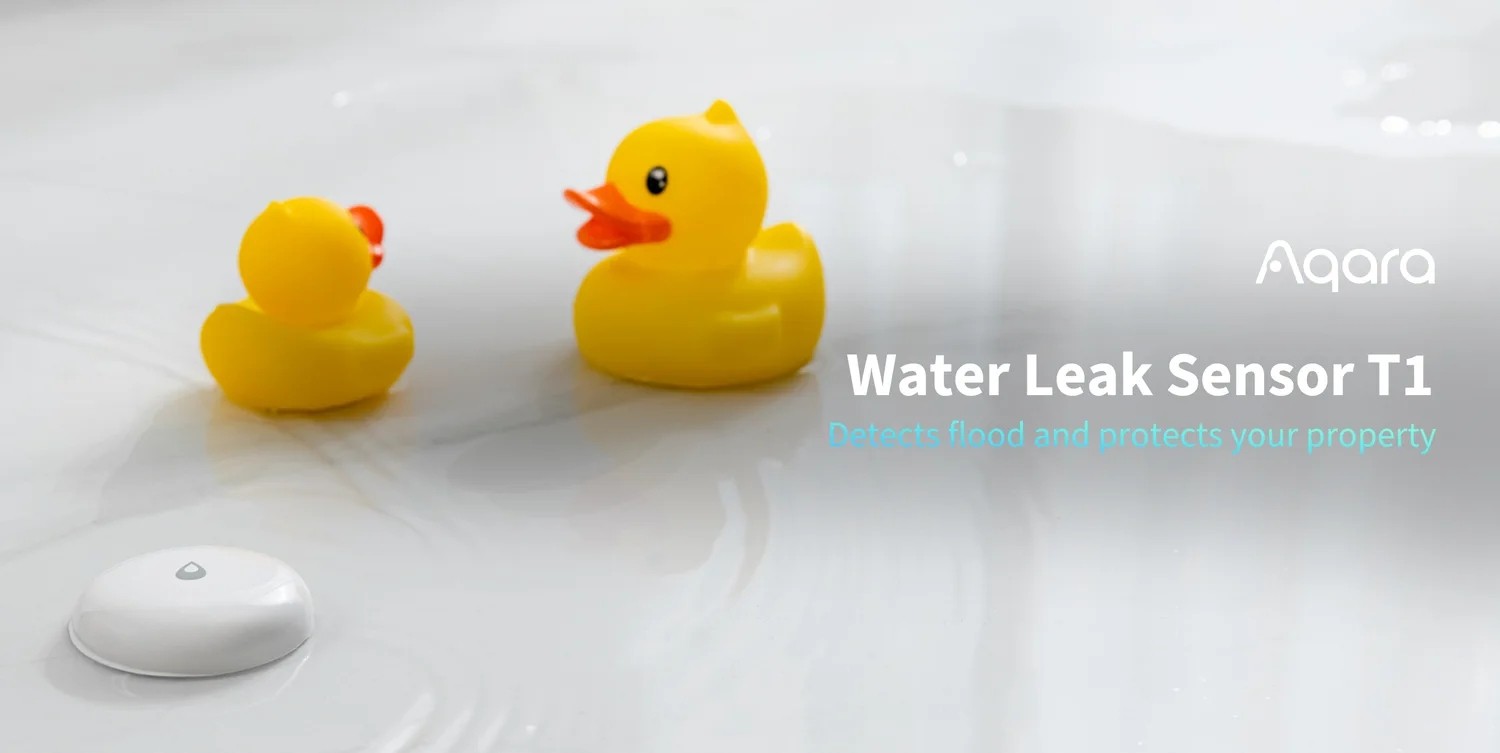 Czujnik zalania wodą Aqara Water Leak Sensor T1 - biały czujnik wykrywający powódź