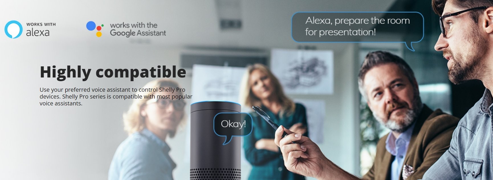 Shelly Pro 1 - sterowanie głosowo Shelly Pro 1 - czarny aparat do sterowania głosowo, kompatybilny z Alexa i Google Assistant