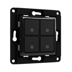 Shelly Wall Switch 4 czarny przełącznik ścienny 4-przyciskowy do przekaźników Shelly