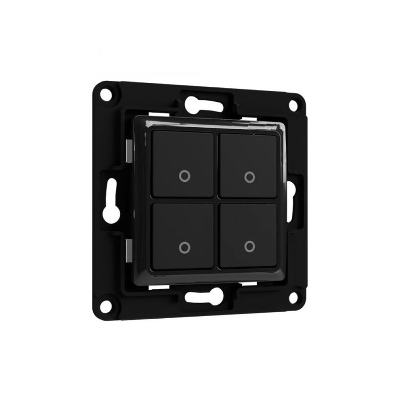 Shelly Wall Switch 4 czarny przełącznik ścienny 4-przyciskowy do przekaźników Shelly
