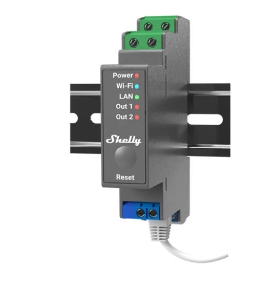 Shelly Pro 2 - inteligentny przełącznik Wi-Fi i LAN z diodami LED