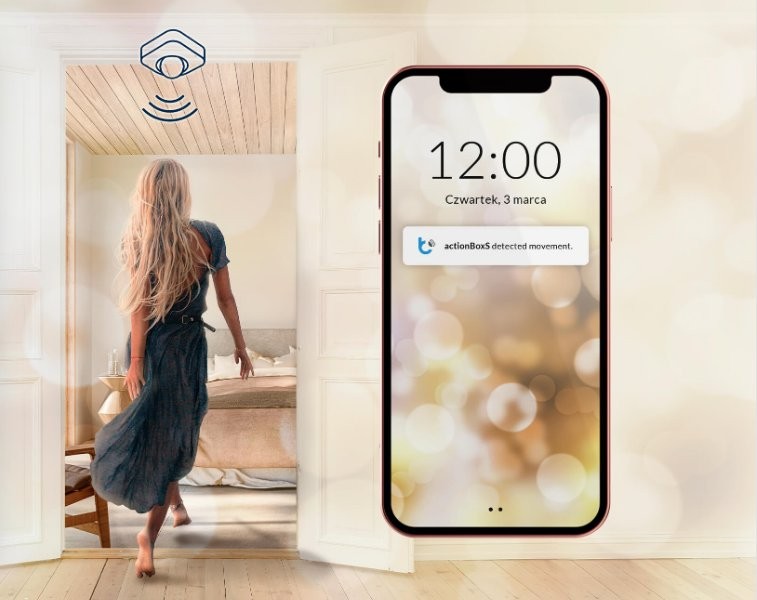 BleBox actionBoxS wired czujnik ruchu BleBox actionBoxS wired - inteligentny czujnik ruchu wykrywający ruch w pomieszczeniu