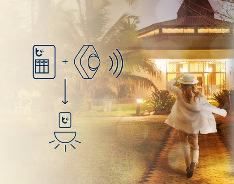 Sterowanie latarnią przez aplikację Smart Home BleBox actionBoxS wired - inteligentne sterowanie latarnią za pomocą smartfona wraz z czujnikiem ruchu