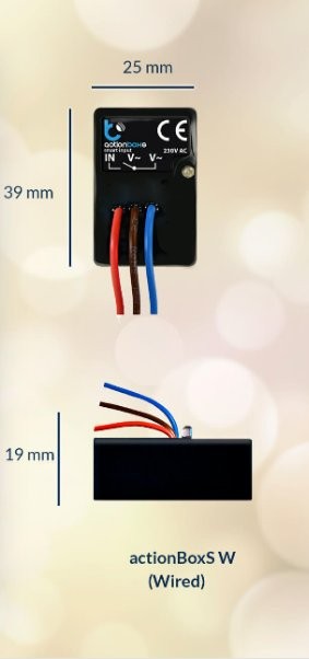BleBox actionBoxS Wired BleBox actionBoxS wired - moduł elektroniczny z przewodami wejściowymi i wyjściowymi