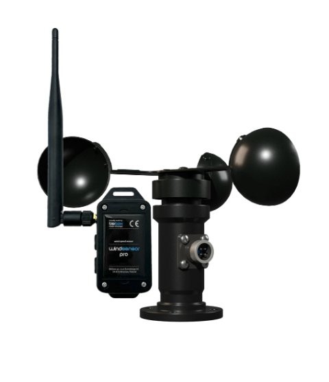 Bezprzewodowy czujnik wiatru WindSensor PRO z anteną, kulkami do pomiaru kierunku wiatru i przyciskiem