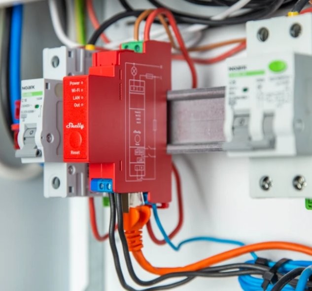 Shelly Pro 1PM moduł inteligentny Shelly Pro 1PM - inteligentny moduł przemysłowy z wyłącznikami elektrycznymi