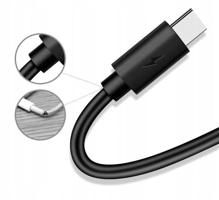 Kabel Ampere USB Typ C 1.5m czarny Kabel USB-C czarny 1,5m - szybkie ładowanie i przesył danych