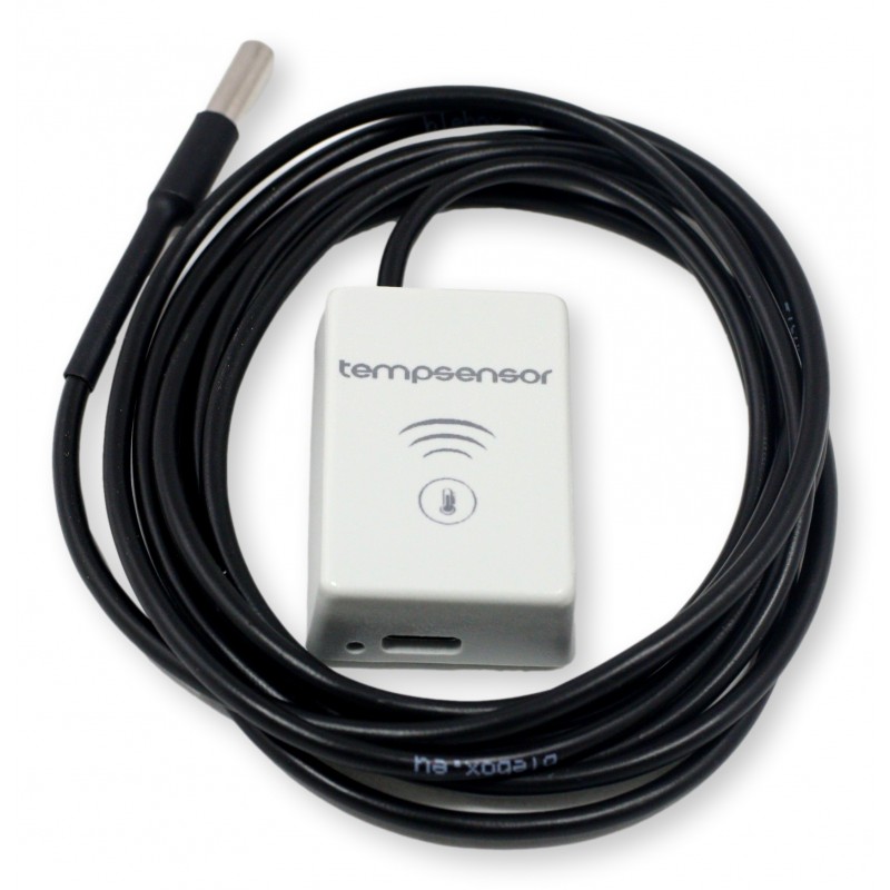 BleBox tempSensor v2 USB-C czujnik temperatury WiFi z sondą 2 m i aplikacją wBox