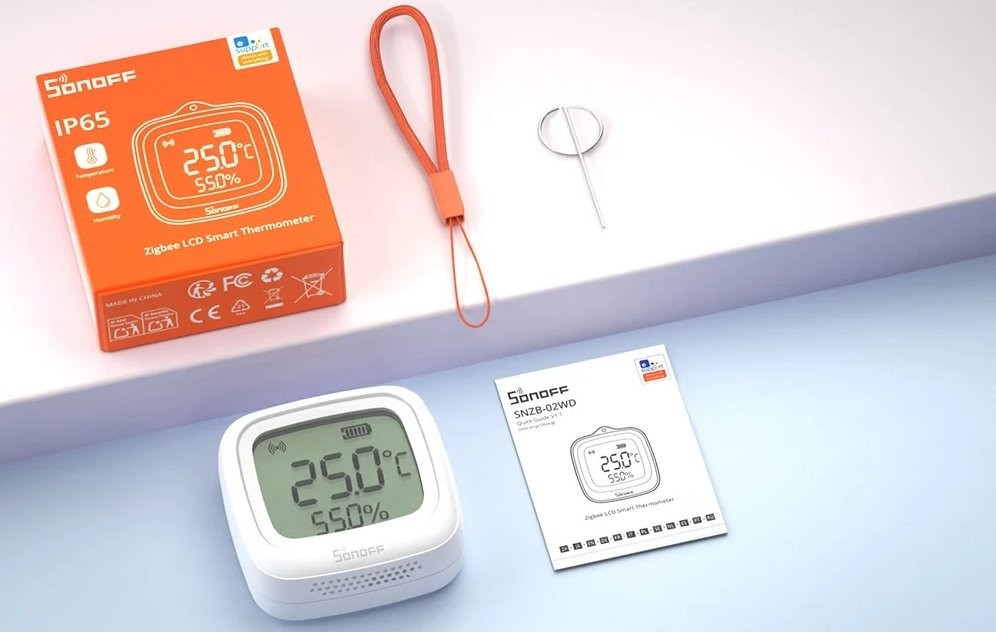 Sonoff SNZB-02WD smart termometr Czujnik temperatury i wilgotności Sonoff SNZB-02WD z wyświetlaczem LCD