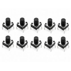Zestaw 10x Tact Switch 6x6mm - przycisk chwilowy