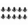 Zestaw 10x Tact Switch 6x6mm - przycisk chwilowy