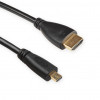 Kabel HDMI-microHDMI V1.4 highspeed 3m pozłacane końcówki, czarny, 4world 