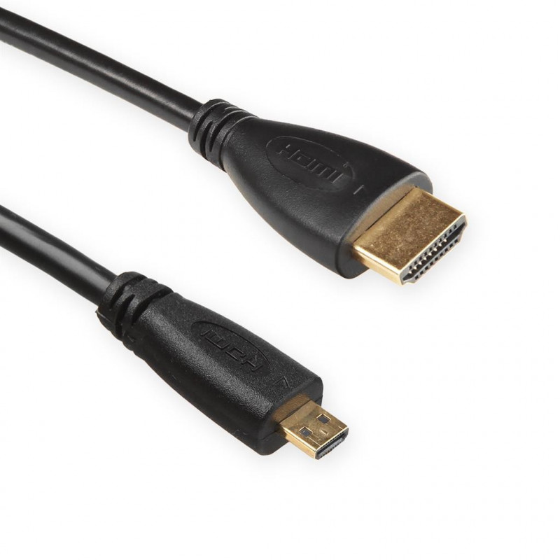 Kabel HDMI-microHDMI V1.4 highspeed 3m pozłacane końcówki, czarny, 4world 