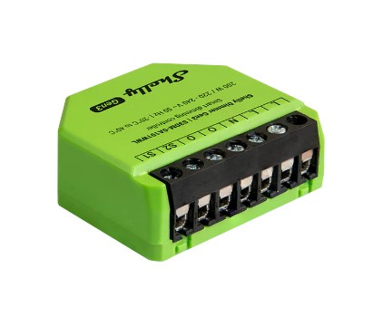 Shelly Dimmer Gen3 Ściemniacz światła WiFi Moduł Shelly Dimmer Gen3 - Ściemniacz światła WiFi, czarny blok terminali