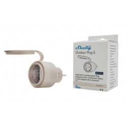 Shelly Outdoor Plug S Gen3 zewnętrzna wtyczka Wi-Fi Matter IP44 z pomiarem energii 12 A