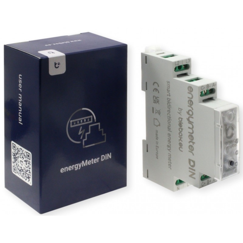 BleBox energyMeter DIN licznik energii WiFi 1F 3F 50A z przekładnikami