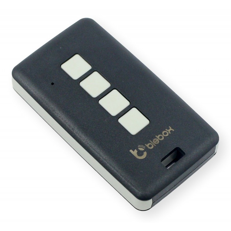 BleBox uRemote Basic czarny pilot μWiFi 4 przyciski do sterowania urządzeniami wBox