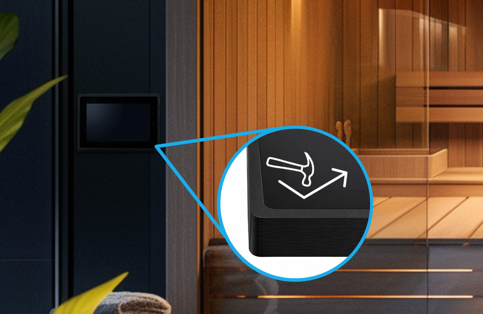 Blebox framepanelM Blebox framepanelM - czarny; ramka ścienna do ekranu controlPanelM