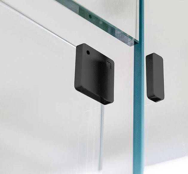 Czarne zamki magnetyczne do drzwi prysznicowych Shelly BLU Door/Window Black