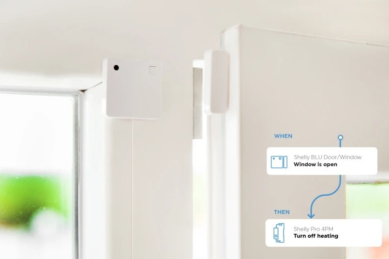 Shelly BLU Door White czujnik drzwi Shelly BLU Door White - czujnik drzwi Bluetooth do wykrywania otwarcia okien
