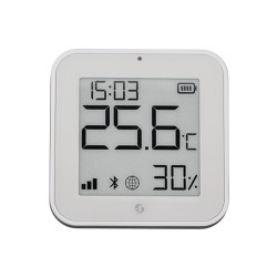 Shelly BLU H i T Display ZB biały czujnik temperatury wilgotności światła Zigbee Bluetooth
