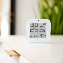 Shelly BLU H i T Display ZB biały czujnik temperatury wilgotności światła Zigbee Bluetooth