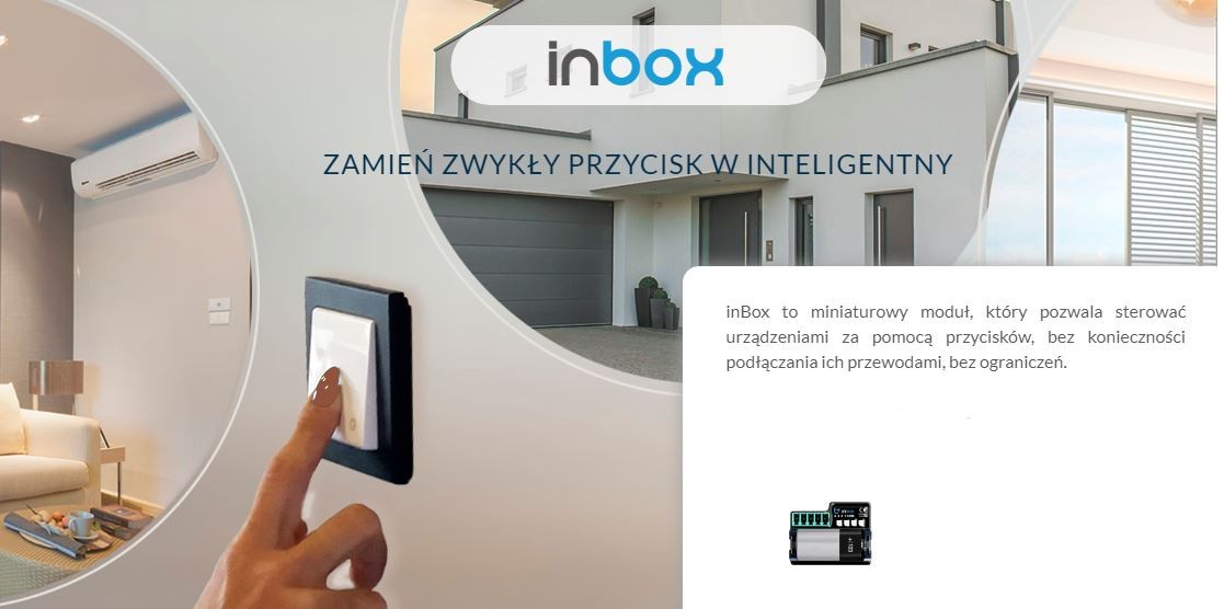 BleBox inBox BleBox inBox - bezprzewodowy przycisk do montażu na ścianie
