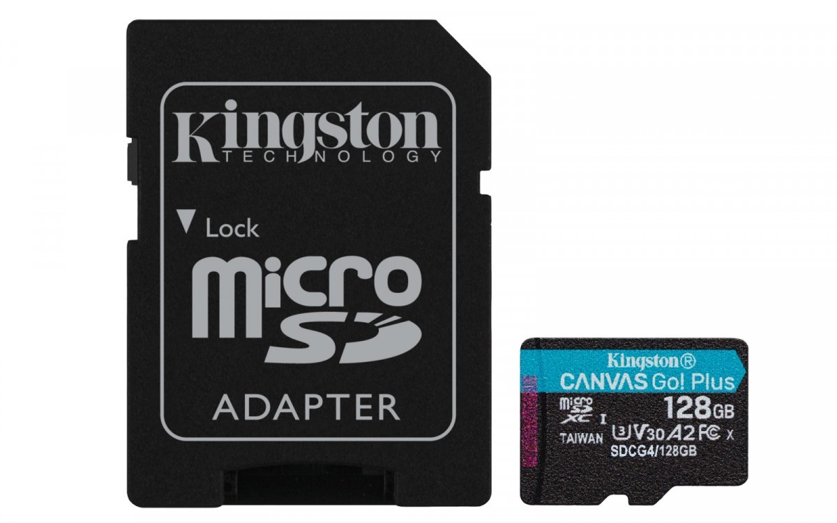 Karta microSD Kingston Canvas Go! Plus 128GB oraz adapter microSD