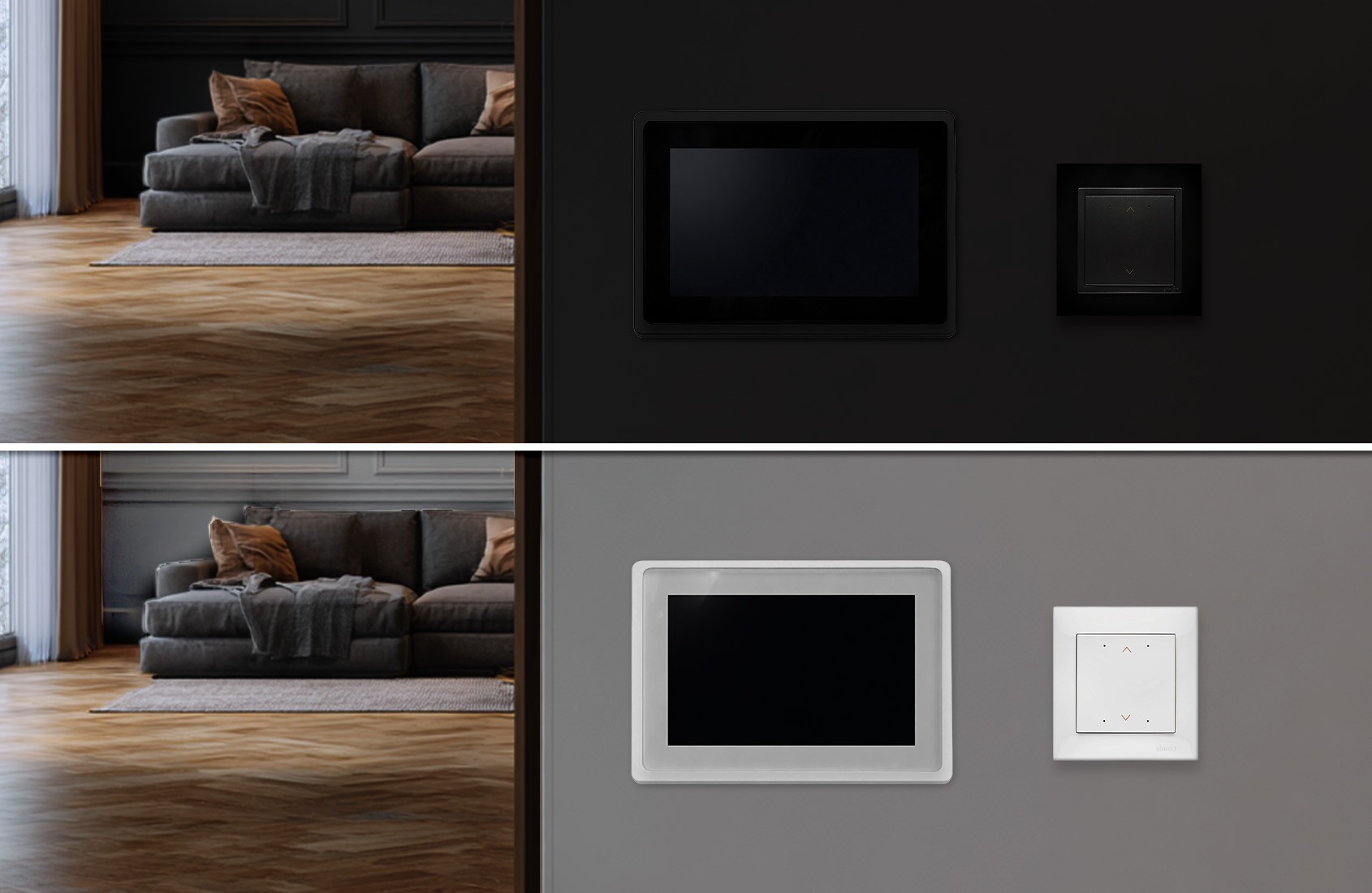Shwet inteligentny system domowy - Blebox framepanelM Blebox framepanelM - ramka ścienna do ekranu controlPanelM z magnesami neodymowymi
