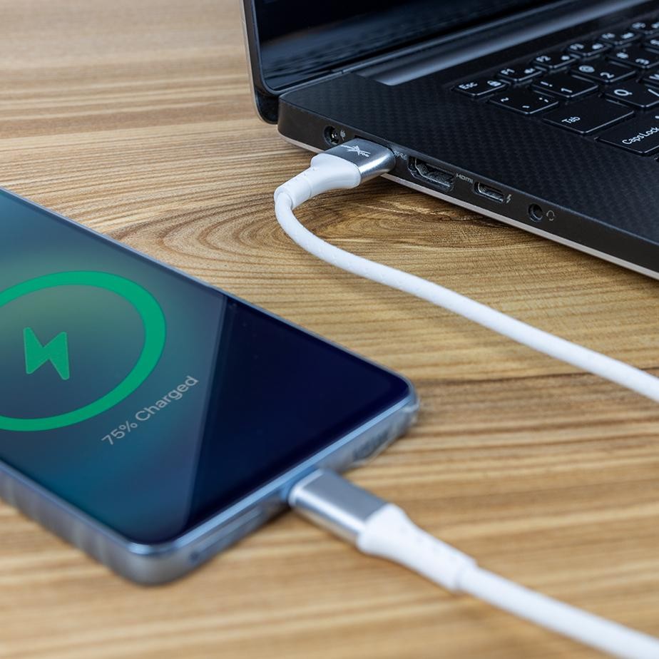 Kabel USB Typ C 1,5m biały do laptopa i telefonu