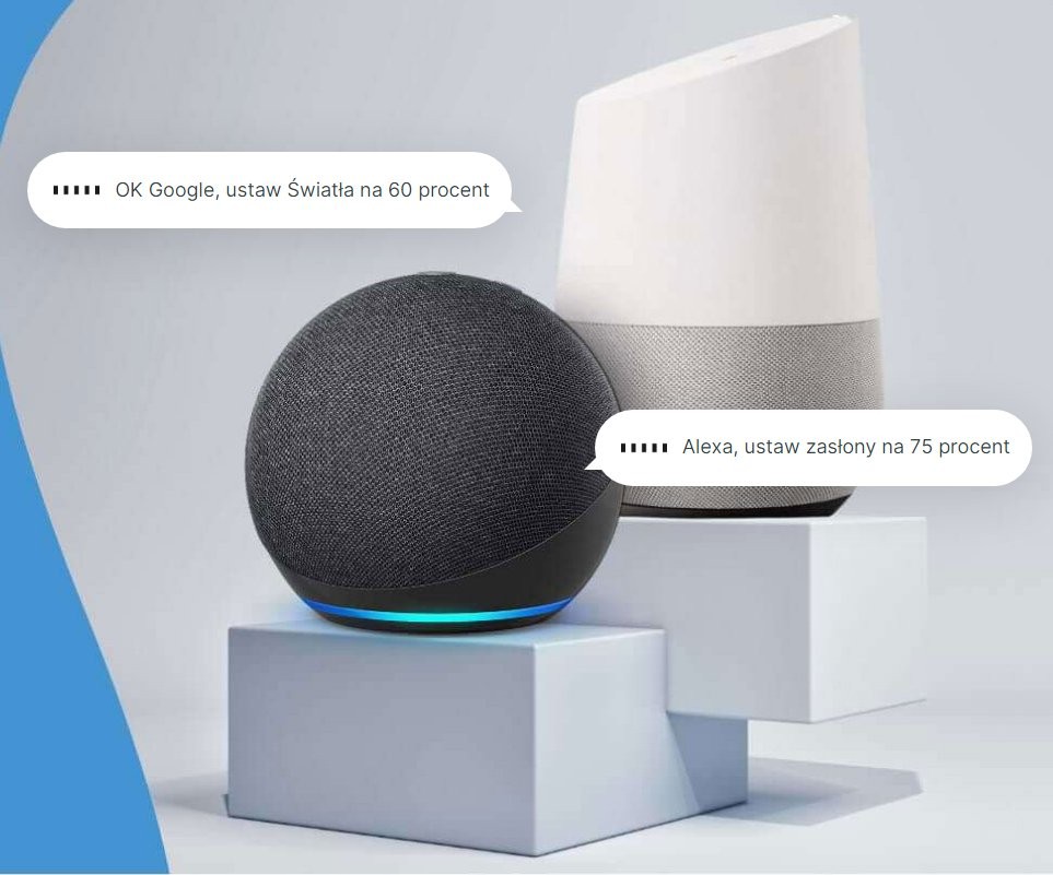 Shelly BLU Button Tough 1 - czarny wraz z głośnikami Google Nest Hub i Google Home