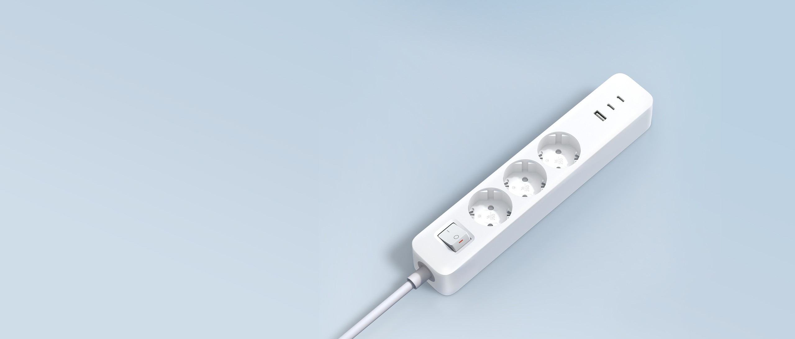 XIAOMI 20W Power Strip XIAOMI 20W POWER STRIP (2C1A) EU - minimalistyczny zasilacz z trzema gniazdami EU i dwoma portami USB
